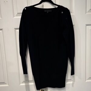 Elegant Black Sweater Dress